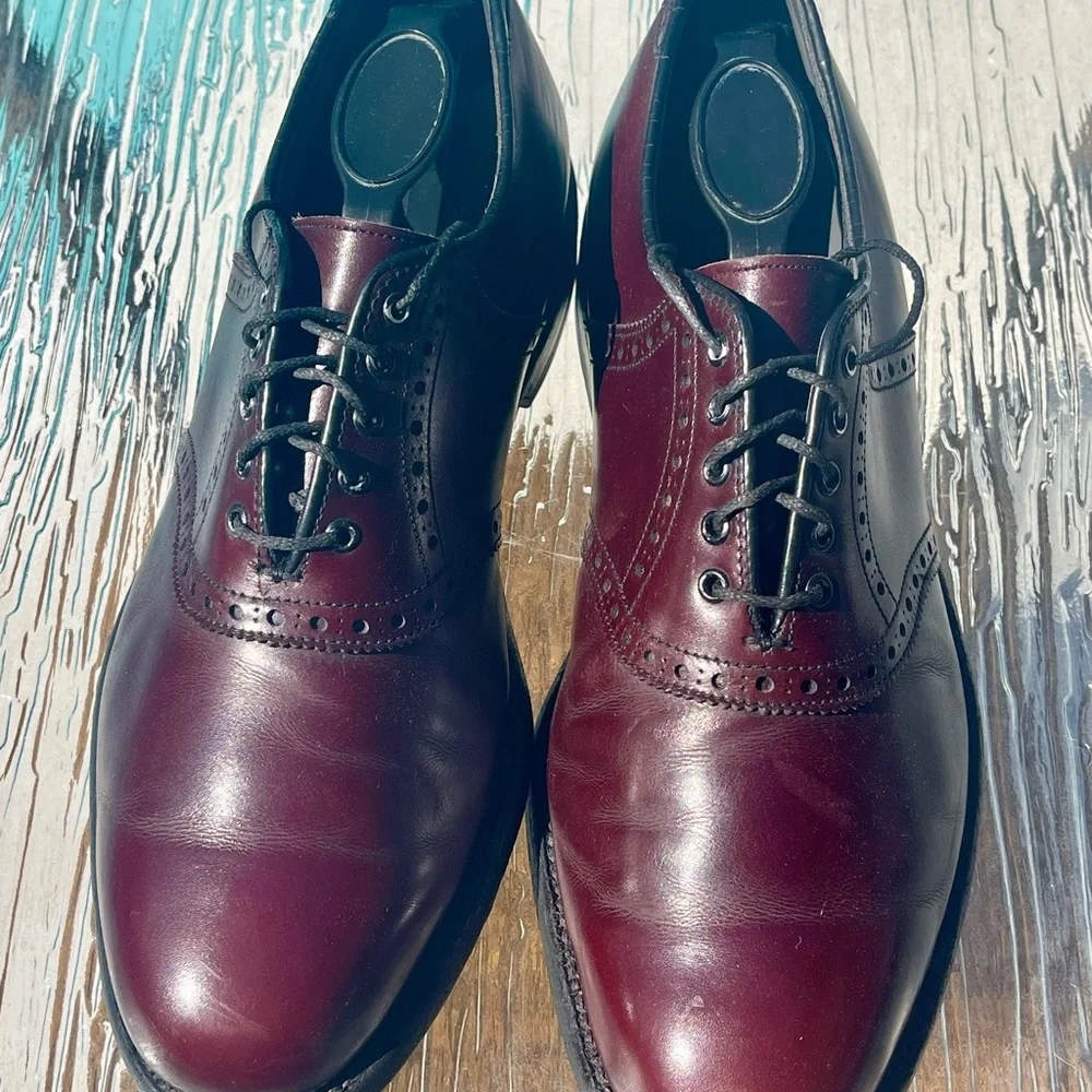 CLEAN Size 9 Vintage Y2K Footjoy Classics Oxford‎ Leather Shoes Made In USA